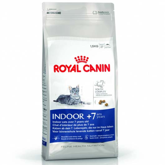 Фото упаковки корма Royal Canin INDOOR 7+ (старый дизайн до 2018 года) 1,5 кг