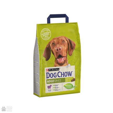 Упаковка корма для собак с мясом ягненка Dog Chow Adult Lamb, 2,5 кг (2018)