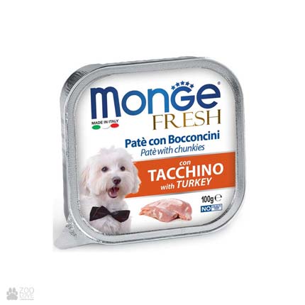 Консервы для собак с индейкой Monge Fresh Turkey