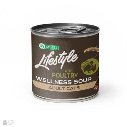 Nature's Protection Lifestyle Adult cats Longhaired Soup Poultry, суп с птицей для длинношерстных кошек