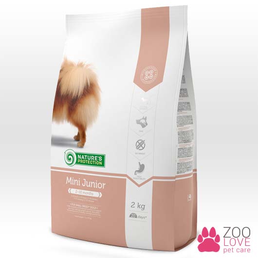 Фото упаковки корма для собак Natures Protection Mini Junior, 2 кг