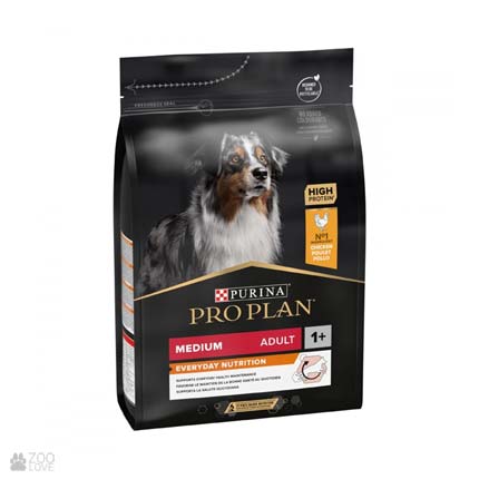 Pro Plan Medium Adult Chicken, корм сухой для собак средних пород