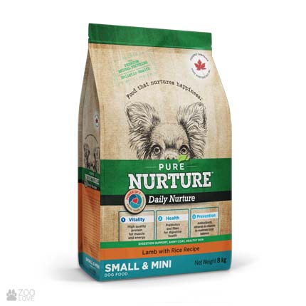 Pure Nurture Daily Lamb with Rice Small & Mini Adult, корм с ягненком и рисом для собак малых пород