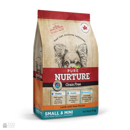 Pure Nurture Grain Free Small & Mini Lamb All Lifestages, беззерновой корм с ягненком для собак малых пород на всех стадиях жизни