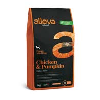 Alleva Natural Mini Puppy Chicken & Pumpkin, корм для щенков малых пород с курицей и тыквой