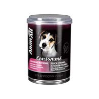 AnimAll Adult Consomme Duck & Chicken Chunks, консоме с уткой и курицей, куриным сердцем и куриным желтком, консервы для собак