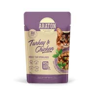 Araton Adult Sterilised Turkey & Chicken, влажный корм с индейкой и курицей для стерилизованных кошек