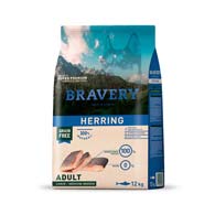 BRAVERY Adult Medium & Large Breeds Herring Dog, сухой корм для собак средних и крупных пород с сельдью