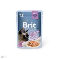 Brit Premium Salmon Fillets Gravy for Sterilised Cats, консервы для кошек с лососем в соусе для стерилизованных кошек