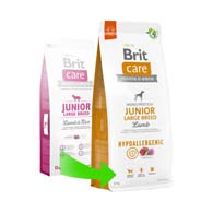 Brit Care Junior Large Breed Hypoallergenic Lamb & Rice, корм для щенков крупных пород с ягненком