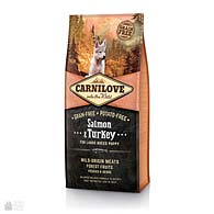 Carnilove Puppy Large Breed Salmon & Turkey Grain Free, беззерновой корм для щенков крупных пород