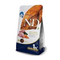 Farmina N&D Brown Mini Adult Lamb Spirulina & Carrot, сухой корм для собак малых пород с ягненком и спирулиной