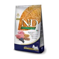 Farmina N&D Low Grain Mini Adult Lamb & Blueberry, сухой корм для собак малых пород с ягненком и черникой