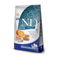 Farmina N&D Ocean Medium & Maxi Adult Cod & Orange, сухой корм для собак средних и крупных пород с треской и апельсином