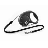 Рулетка-поводок Flexi Black Design S, тросс, 5 м, для собак малых пород весом до 10-12 кг