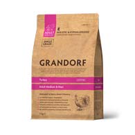 Grandorf Turkey Adult Medium & Maxi, корм для собак средних и крупных пород с индейкой и коричневым рисом