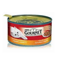 Purina Gourmet с курицей, индюком, 195 г, корм для кошек