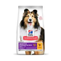 Hill's Science Plan Medium Sensitive Stomach & Skin Chicken, корм для собак средних пород с чувствительными пищеварением и кожей