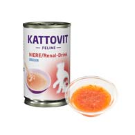 Kattovit Renal-Drink Duck Feline, жидкой корм напиток с уткой для кошек с заболеваниями почек (в банках)