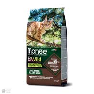Monge BWild Large Cat Buffalo with Potatoes and Lentils Grain Free, беззерновой корм для кошек крупных пород с мясом буйвола