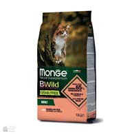 Monge BWild Adult Salmon with Peas Grain Free, беззерновой корм для кошек с лососем