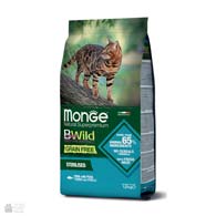 Monge BWild Sterilised Tuna with Peas Grain Free, беззерновой корм для стерилизованных кошек с тунцом