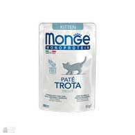 Monge Cat Monoprotein Kitten Trout, влажный корм для котят, паштет с форелью