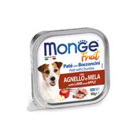 Monge Fruit Lamb & Apple, консервы для собак, с ягненком и яблоками
