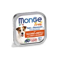 Monge Fruit Turkey & Blueberry, консервы для собак, индейка с черникой