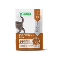 Nature's Protection Kitten Healthy Growth Chicken with Beef, влажный корм с курицей и говядиной для котят