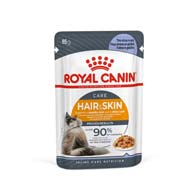 Royal Canin Hair & Skin Care в желе, консервы для кошек для здоровой кожи и красивой шерсти