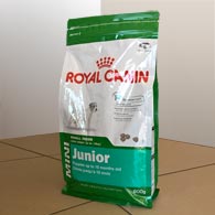 Фото упаковки корма для щенков Royal Canin MINI JUNIOR, 0,8 кг (дизайн до 2018)