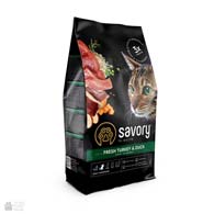 Savory Adult Fresh Turkey & Duck, корм для привередливых кошек со свежим мясом индейки и утки
