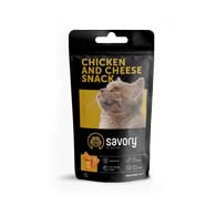 Savory Cat Snack Chicken and Cheese, лакомства для кошек с курицей и сыром