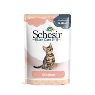 Schesir Kitten Care Chicken, консервы с курицей для котят, в паучах