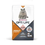 Opti Life Adult Sensitive Salmon, корм для кошек с чувствительным пищеварением
