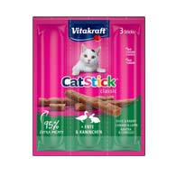 Vitakraft CatStick Duck Rabbit, лакомство для кошек с уткой и кроликом